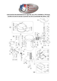 thumbnail of VUE ECLATEE EPLUCHEUSES MAP type PEL 10 et 18 kg MONO ou TRI